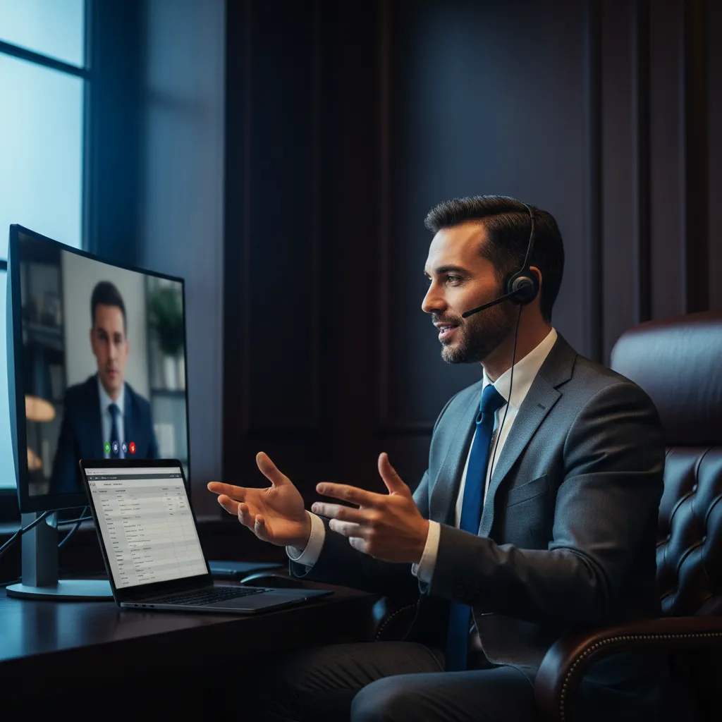 High-Ticket Closer im Video-Call mit Kunde