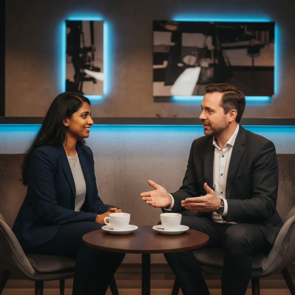 Erstgespräch mit Kaffee in entspannter Atmosphäre